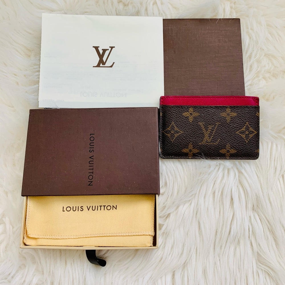 ❌SOLD❌ Louis Vuitton Fuchsia Cardholder - Picture 3 of 4